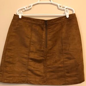 Suede skirt